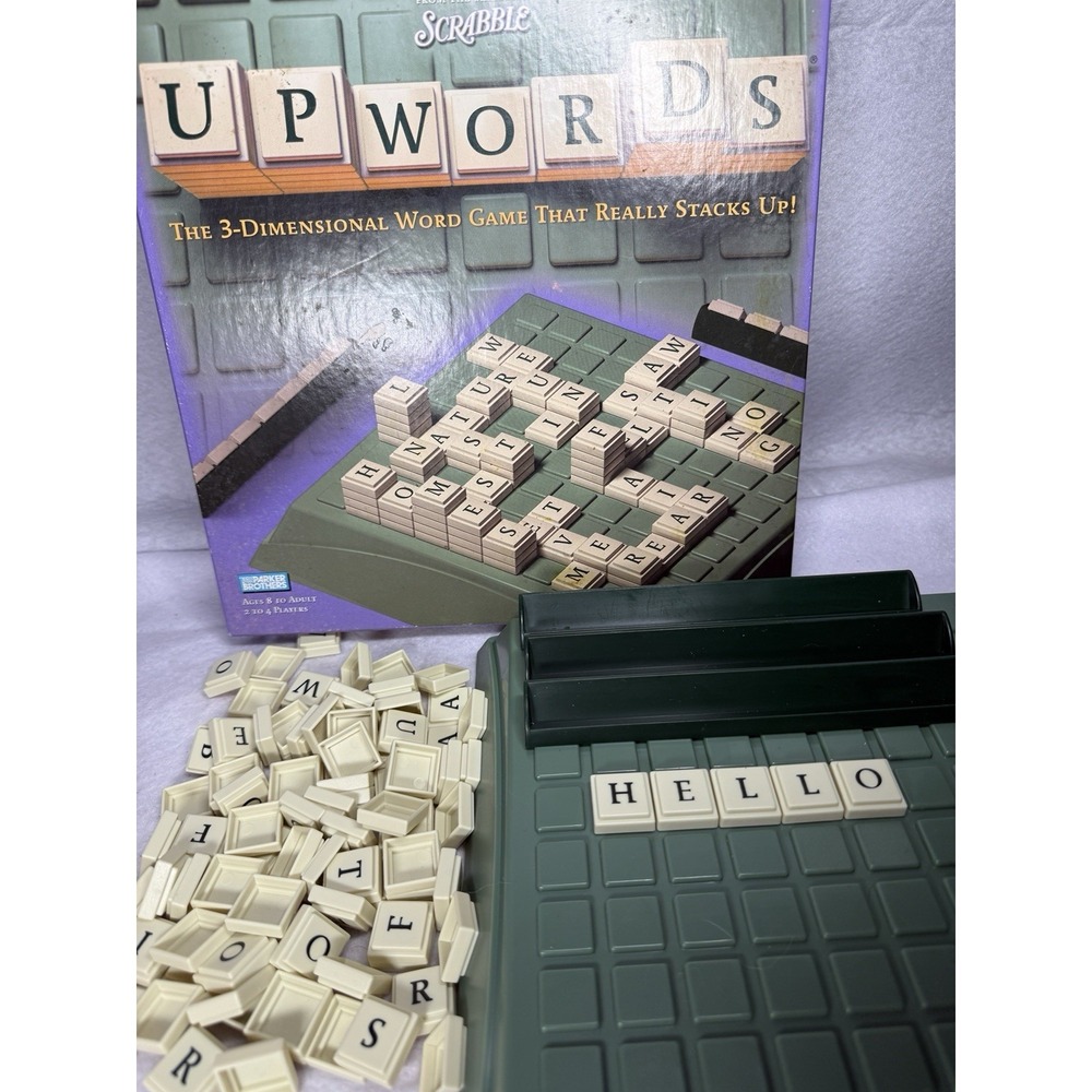 VINTAGE Upwords Word 3D Crossword Game Parker Brothers 2002 READ - Picture 2 of 2